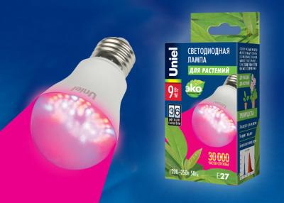 Лампа для рассады и цветения Uniel LEDA60-9W/SPSB/E27/CL PLP30GR (10шт/50шт)