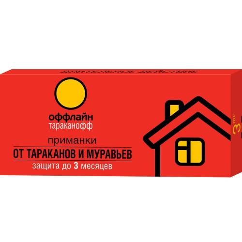 Ловушка Оффлайн от тараканов и муравьев 3шт (24шт)